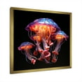 thumbnail image 2 of Designart "Ethereal Elegance of Jellyfish in Orange II" Animals Framed Wall Art Decor - Modern Orange Jellyfish Bedroom Framed Canvas Wall Art, 2 of 6