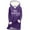 Purple, variant on Lindreshi Womens Pajamas Tops Winter Women's Digital Printed Plush And Thickened Fashionable Casual Long Sleeved Hooded Round Neck Sweatshirt