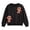 Black, variant on Kids Teddy Bear Sweatshirt Long Sleeve Crewneck Pullover Top for Girls Boys Age 2-14 Years Cute Casual Fall Winter Clothes
