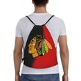 thumbnail image 2 of Bolsa con cordón clásica de los Blackhawks, plegable, para deportes, fitness, unisex, bolsa de viaje para deportes de playa, tamaño mediano, 2 of 8