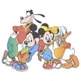 thumbnail image 2 of Men's Mickey & Friends Colorful Group Shot Distressed  Graphic Tee White 2X Large, 2 of 5