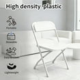 thumbnail image 3 of 6-Pack White PP Plastic Folding Chairs, Portable Stackable for Party Office Indoor Outdoor, 3 of 10