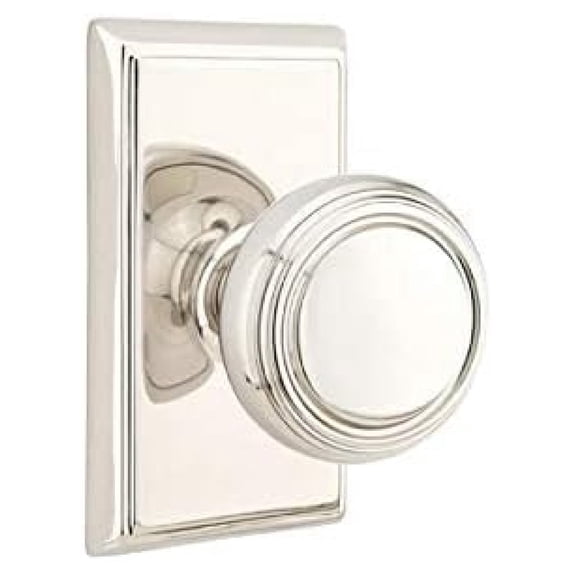 Privacy Set, Rectangular Rosette, Norwich Knob, Polished US14