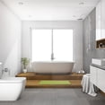 thumbnail image 1 of PiccoCasa Absorbent Memory Foam Bath Mat Bath Runner Rug, Yellow Green 16" x 47", 1 of 8