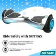thumbnail image 2 of Gotrax FX3 Hoverboard, 6.2mph, for Kids Ages 8+ Years Old, 176lb Max Weight, Bluetooth, Chrome, 2 of 11