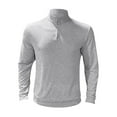 thumbnail image 2 of gbyLJF Quarter Zipper Sweater Pullover for Men Solid Color Long Sleeve Turndown Collar Sweatshirt Winter Casual Soft Basic Tops, 2 of 7