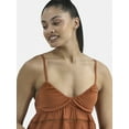 thumbnail image 4 of No Boundaries Hanky Hem Cami with Lace, Women's, 4 of 5