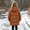 thumbnail image 5 of Xdegoge Girls Long Puffer Coat Hooded Quilted Thick Winter Warm Jacket with Buttons and Pockets for Kids Outdoor Snow Heavyweight Outerwear, 5 of 6