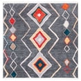 thumbnail image 2 of Safavieh Farmhouse Beulah Tribal Polyester Area Rug, Dark Gray/Gold, 6'7" x 6'7" Square, 2 of 10
