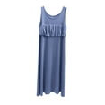 thumbnail image 2 of Royisotas Long Nightgowns for Women Loose Sleeveless Pajamas Solid Color Crew Neck Summer Womens Sleepwear Comfortable, 2 of 5