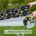 thumbnail image 6 of Yellow Lemon Fruits DarkBlue Pattern Square Fitted Tablecloth with Elastic Edge,Square Table Cover,Washable Elastic Table Cover for Home Kitchen Party Decor 34"x34", 6 of 6