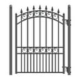 thumbnail image 1 of ALEKO London Style Ornamental Iron Wrought Garden Pedestrian Gate 5'X4', 1 of 6