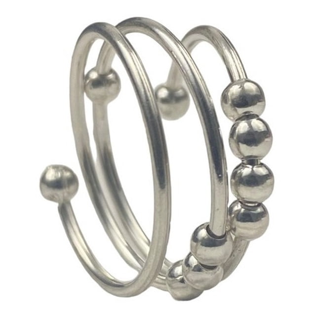JOYARIS Anillo Ajustable Antiestres Movible Antiansiedad Plata 925 AN-0000165