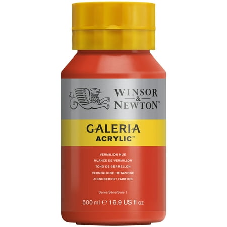 UPC: 0094376914870 | Winsor & Newton Galeria Acrylic  500ml Squeeze Bottle  Vermillion Hue