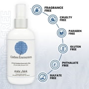 Static Blok Anti-Static Spray for Clothes - Instantly Eliminate Static Cling, Flyaways, and Shocks from Clothes, Fabrics, Linens, Blankets & Rugs- All-Natural Formula - Lasts All Day- 8oz