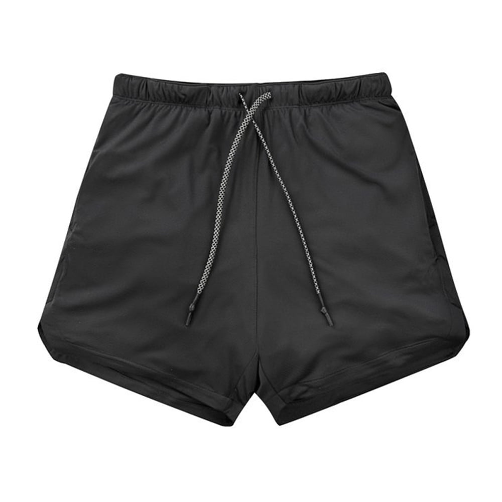 2 in 1 mens workout shorts