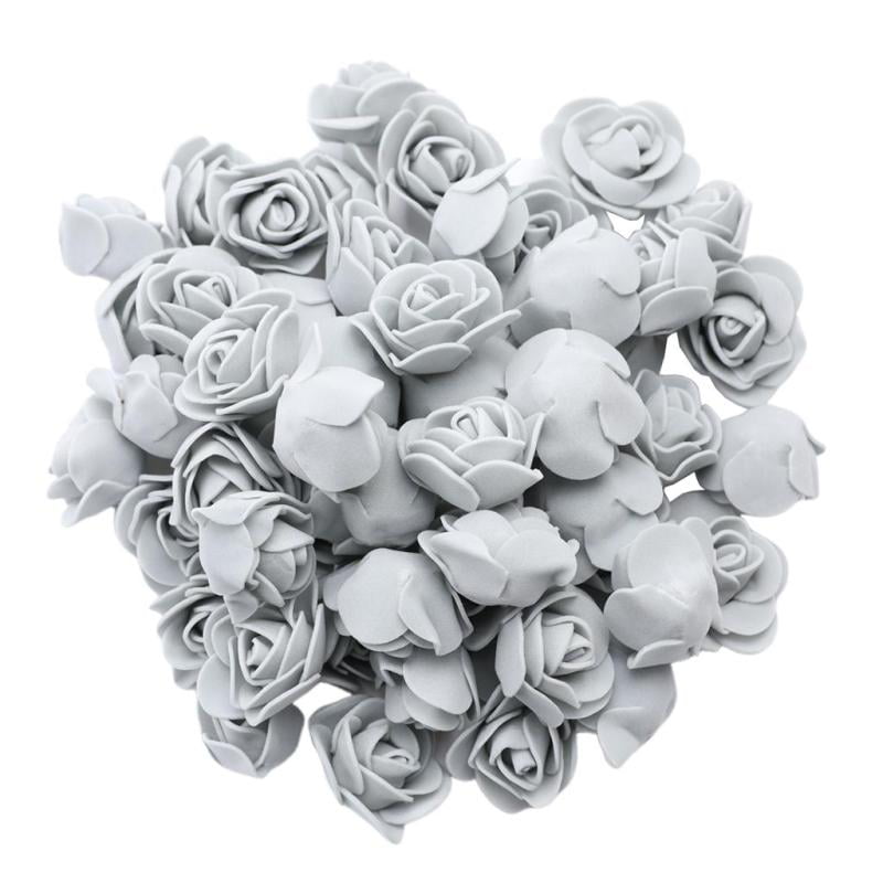 100X 2" Silk Artificial Rose Flower Head for Wedding Decor DIY Wreath Accessorie 