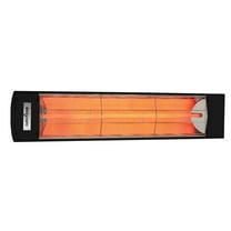 EF15120B-Eurofase Heating-1500 Watt Plug-In Electric Infrared Single Element Heater-Black Finish-No Fascia Decorative Fascia