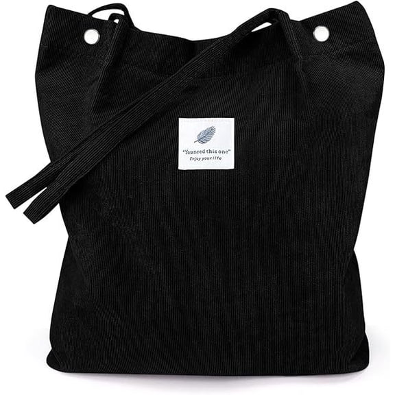 Duryarhall Tote Shoulder Bag with Inner Pocket & Metal Snap Button, Large Capacity Lightweight Handbag