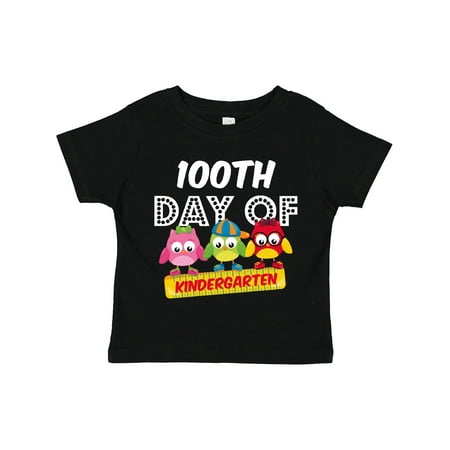 

Inktastic Owl 100 Days Kindergarten Gift Toddler Boy or Toddler Girl T-Shirt