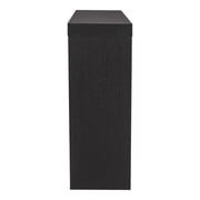 Bowery Hill Wood W-Shaped Legs Console Table in Black Finish