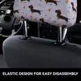 thumbnail image 4 of Kdxio Dachshund Dog Pattern Print 2 Piece Car Head Rest Covers Set Auto Front/Rear Seats Headrest Cover Universal Fit Most Cars,Sedan, SUV, 4 of 9