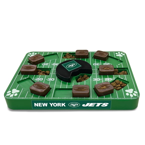 Pets First NFL New York Jets Puzzle, Interactive Dog Treat Puzzle Toy