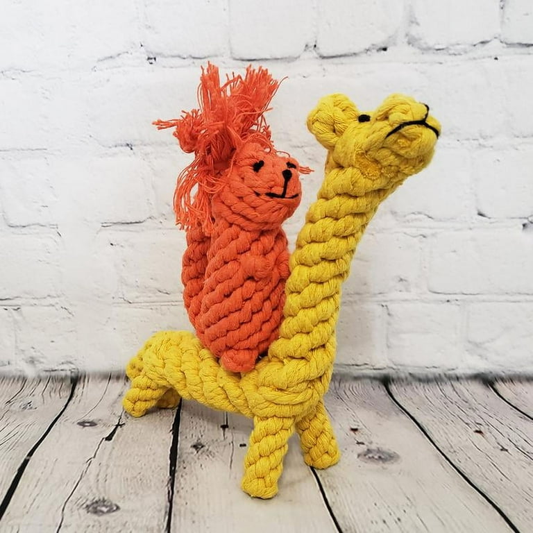 Braided Dog Giraffe Toy Small Dog Tug Toy Animal Rope Dog Toy