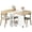 Pear Wood Color and White, variant on ChaoLink Space Saving Table with 2-Tier Storage, Folding Dining Table Extendable Drop Leaf Rectangular Collapsible & Expandable Table SetCharcoal Gray