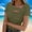 Army Green, variant on Olyvenn Stylish Womens Summer Tops Short Sleeve Shirts for Women Sexy Tops Y2K Shirts One Piece Cutout Tops Cute Trendy Tees Tops Army Green M