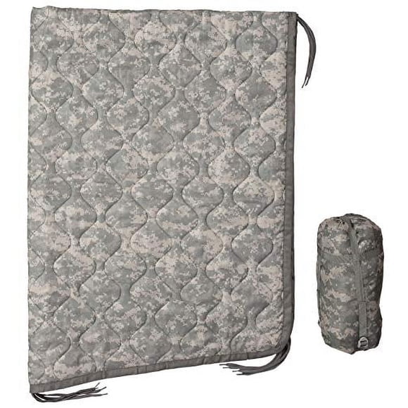 USGI Industries Military Woobie Blanket | Thermal Insulated Camping Blanket, Poncho Liner | Large, Portable, Water-Resistant, for Hiking, Outdoor, Survival, Comes with Compression Carry Bag (ACU)