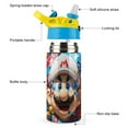 thumbnail image 3 of Super Mario Water Bottle, Insulated Water Cup with Pull Top Cap, 304 Stainless Steel, Leakproof Sport Cup, 350 ML, 3 of 8