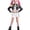 A, variant on Satmonnus Halloween G'irls Pop Star Costume Set - Black & Gold Dance Outfit with Crop Jacket and Shorts for K‘’ids Stage Performance & Halloween