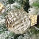 thumbnail image 5 of Colgante de plástico galvanizado mate para decoración de árbol de Navidad, 10 cm, 4 piezas, con forma de cebollín en polvo, para bolas de Navidad, 5 of 5