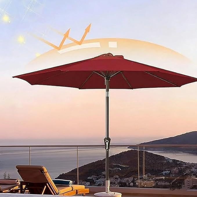 grand patio napoli deluxe 11 ft curvy aluminum offset umbrella Cantilever with 360° Rotation Size:7'0