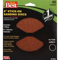 Do it Best 6 In. 60 Grit Stick-On Sanding Disc (3-Pack) 301604GA