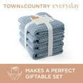 thumbnail image 2 of TOWN & COUNTRY EVERYDAY 6-Piece Textured Windowpane Set, 2-Bath Towels, 2-Hand Towels, 2-Washcloths, 100% Cotton, Plush & Absorbent 550GSM, Blue, 2 of 8