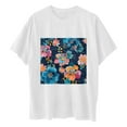 thumbnail image 7 of Cute Summer Crop Tops for Women Womens T Shirts Loose Fit Multi Pack Hawaiian Shirts Blue, 7 of 7