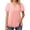 Pink, variant on Rhuody Women's Tops Crewneck Tee Summer Blouse With Peplum Hem And Flutter Sleeves Chiffon T Shirt Fashion Clothes Blue Xl