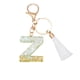 thumbnail image 2 of Llavero Llavero Z: Letra Tassel Blanca Nueva, Colgante de Cuarzo Gota, Bolso de Moda, 2 of 2