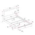 thumbnail image 2 of CorLiving Celeste Modern Upholstered Adult Full Size Bed Frame with Headboard, Box Spring Required, Grey, 2 of 7