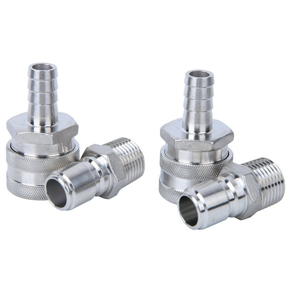 Stainless Steel Homebrew Connector, Quick Barb Connector, Practical Anti-Corrosion Bar for Home Kitchen Beverages Beer Kegs Home Brewing