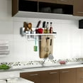thumbnail image 6 of FOLOYORI 1Set Wall Mount Spice Racks Hanging Rack Silver Aluminum 19.7 x 11.8 x, 6 of 6