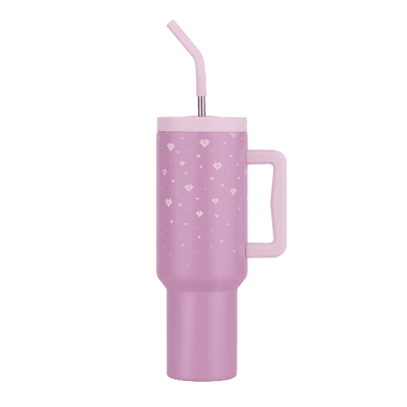 Vaso Térmico de Acero Inoxidable LuckyLy 40 Oz 1200ML Tiana Rosa