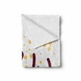 thumbnail image 2 of Olivia Soft Flannel Fleece Throw Blanket, Dotted Background with Calligraphic Traditional Female Name Illustration, Cozy Plush for Indoor and Outdoor Use, 50" x 60", Maroon and Mustard, by Ambesonne, 2 of 6