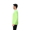 thumbnail image 4 of Zfeel Hi Vis Safety Long Sleeve T-Shirt for Men, UPF 50 UV Protection, Neon Green, Pack of 4, 3XL, 4 of 5