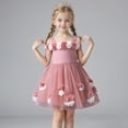 thumbnail image 2 of Robe de Baptême pour Filles, Robe Tutu Florale de Fête pour Bébé et Tout-Petit, Robe de Soirée Festive pour Anniversaire, 6 m-3 T, 2 of 9