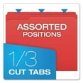 thumbnail image 4 of Double-Ply Reinforced Top Tab Colored File Folders, 1/3-Cut Tabs, Letter Size, Red, 100/box | Bundle of 5 Boxes, 4 of 7