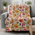 Fall Autumn Maple Leaves Throw Blanket Sherpa Fleece Blanket 30
