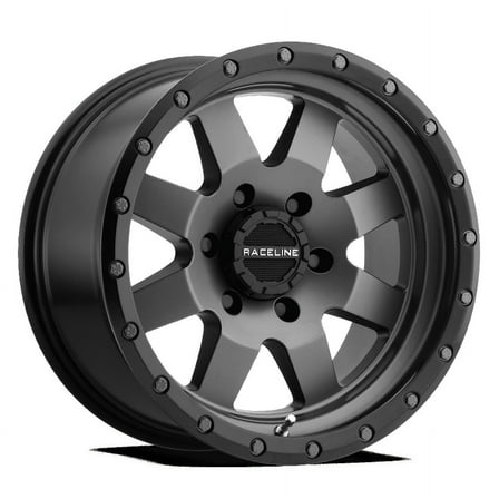 Raceline 935G-DEFENDER 16" Cast Aluminum Wheel, DEFENDER GUNMETAL 16X8 6X139.7 0mm Fits select: 2013 TOYOTA TACOMA DOUBLE CAB, 1999-2000 CHEVROLET SILVERADO C1500